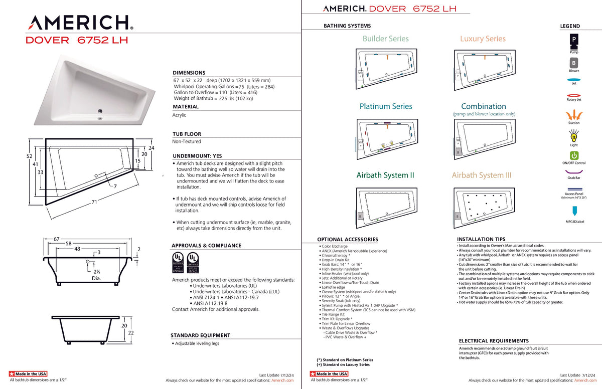 Dover 6752 Left Hand
