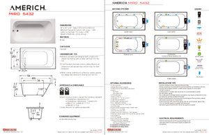Americh Miro 54 32 Drop-in Bathtub