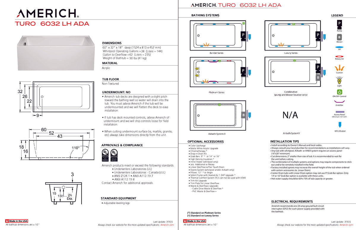 Turo 6032 ADA Left Hand