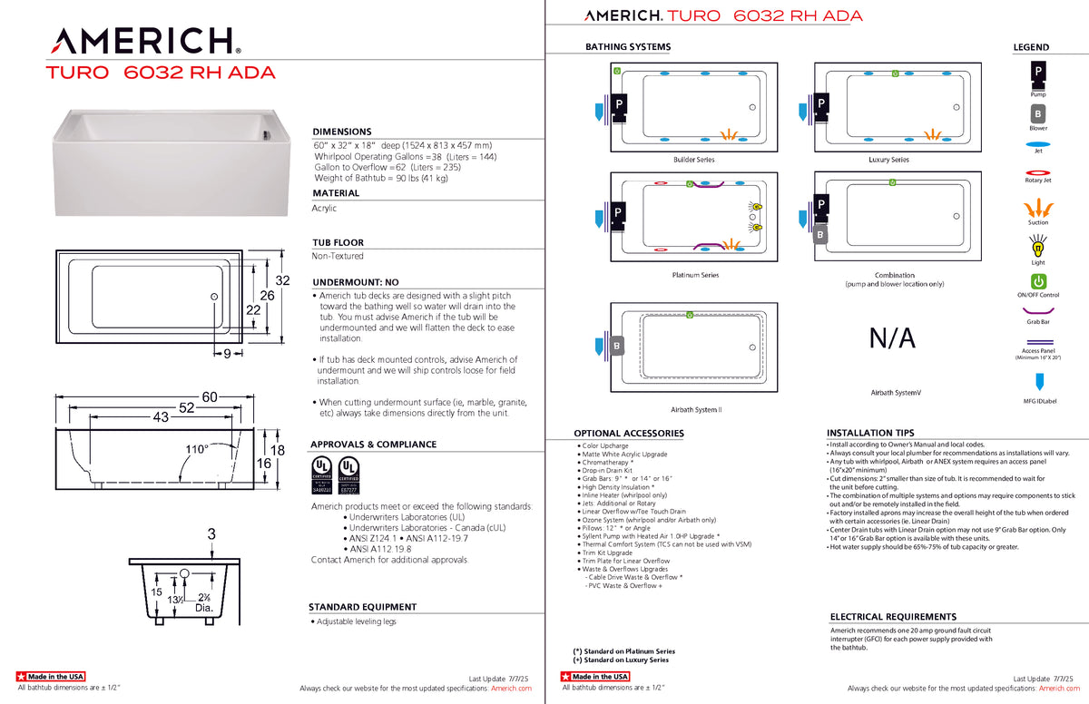 Turo 6032 ADA Right Hand