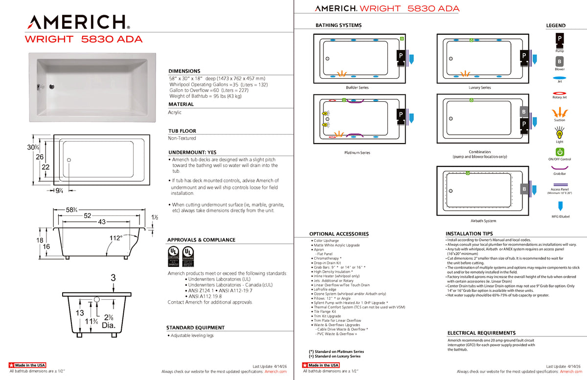 Wright 5830 ADA
